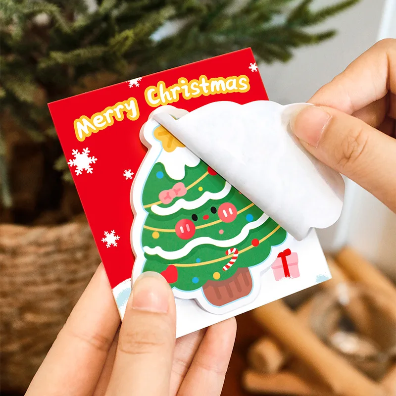 30 ورقة كرتونية على شكل خاص هدية عيد الميلاد ملاحظات لاصقة للطلاب دفتر تعلم القرطاسية مكافأة رسالة ملصق #6