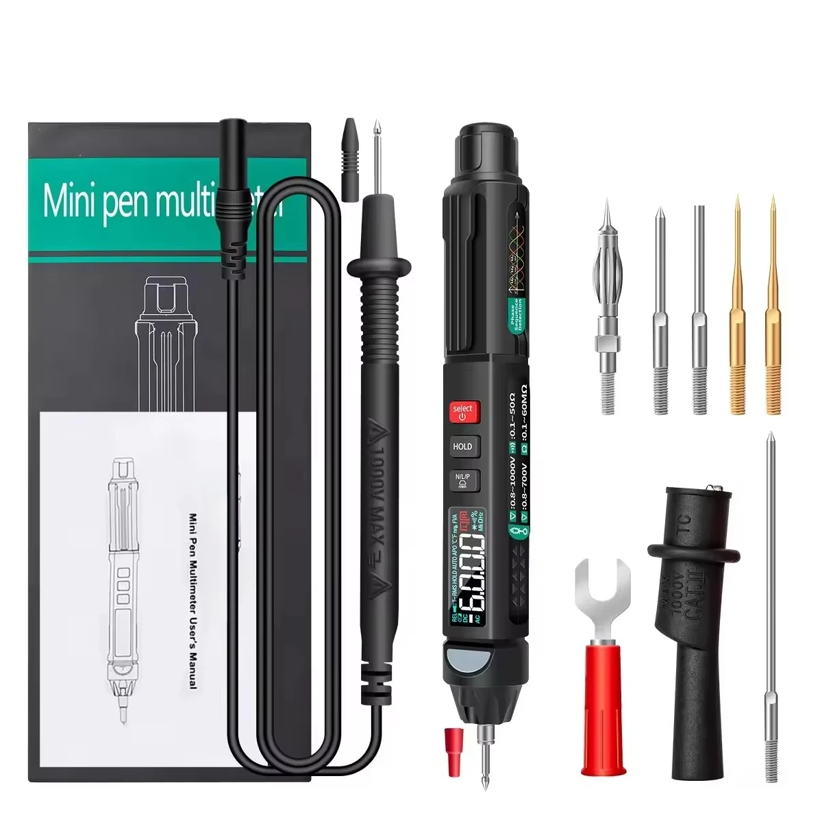 

Цифровой мультиметр A3008 для бесконтактного измерения напряжения, 6000 отсчетов, точность 0.1, защита IP55