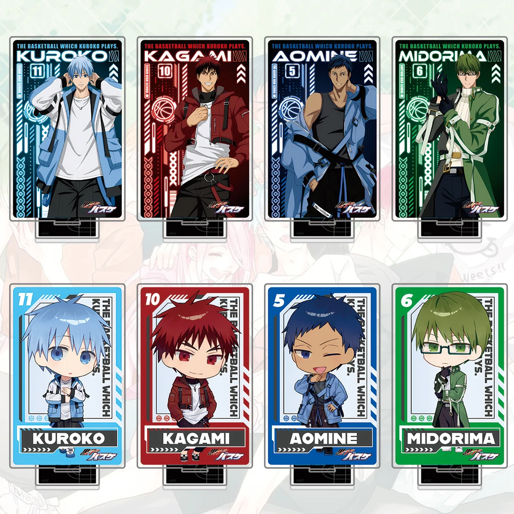 Kuroko's Basketball Acrylic Stand & Keychain , Kuroko Kagami Aomine Kise Akashi Casual Wear Figure, Anime Streetwear Plate