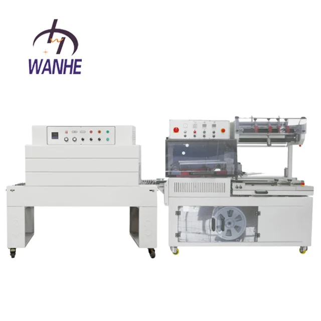 QL5545 Automatic L-type Sealer Shrink Tunnel Shrinking Perfume Bottle Carton Box Wrapping Machine for Strip Stretch