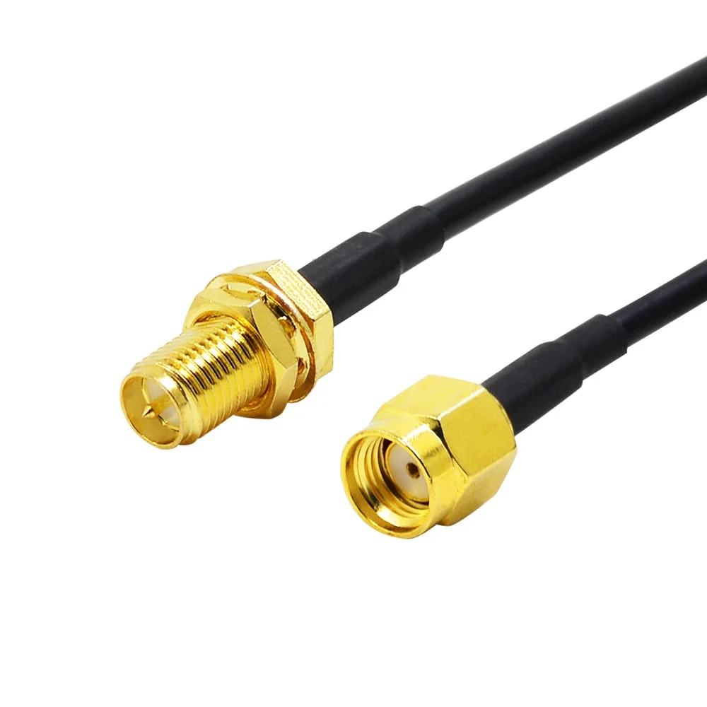 MAYTO RG174 RP-SMA Extension Cable Male to Female Feeder Wire for Coaxial WiFi WLAN Network Card Router Antenna 5-10M