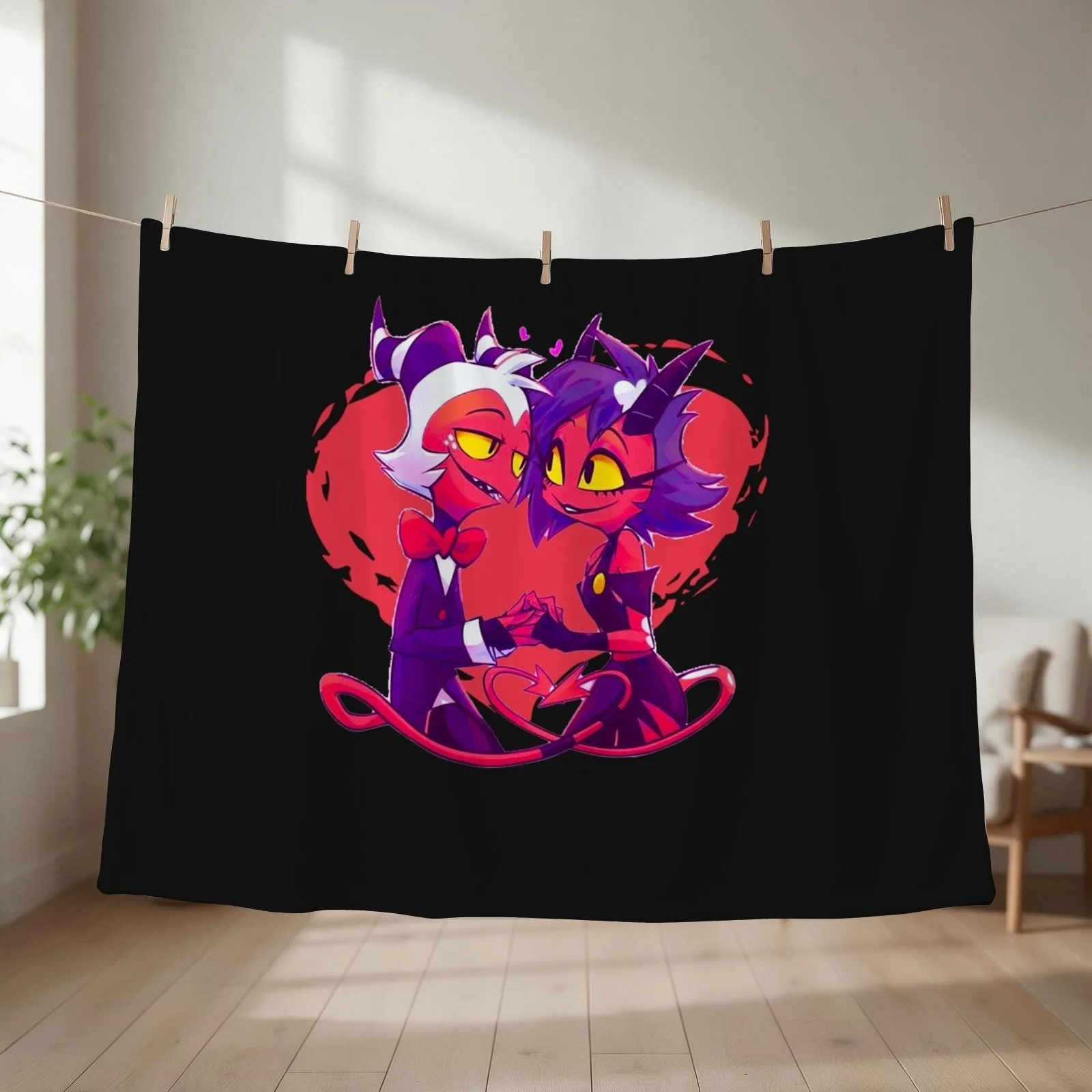 Helluva Boss Millie Throw Blanket couch cozy soft plush fuzzy picnic outdoor blanket