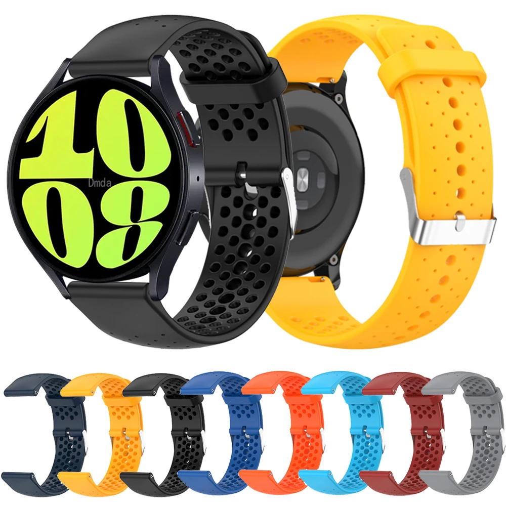Silicone Strap For Samsung Galaxy Watch 6 5 Pro 44mm 40mm Band Watch 4 6 Classic 43mm 47mm Replacement Soft 20 22mm Sports Belt