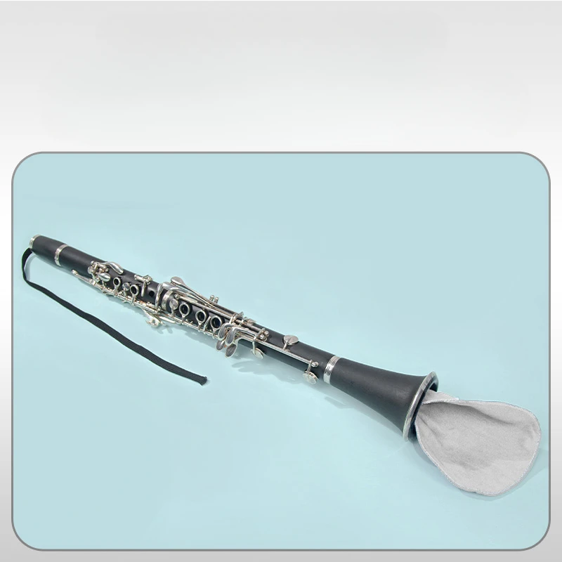 1 Piece Flannel Bb Clarinet Curved Neck Cleaning Cloth Inner  Chamber Absorbent Cleaning Wipe Cloth