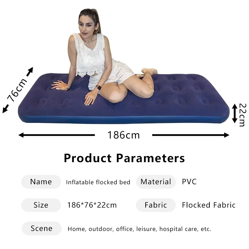 24 Hole Single Size Air Bed Camping Sleeping Mat Air Bed High Quality Air Mattress Fast Delivery