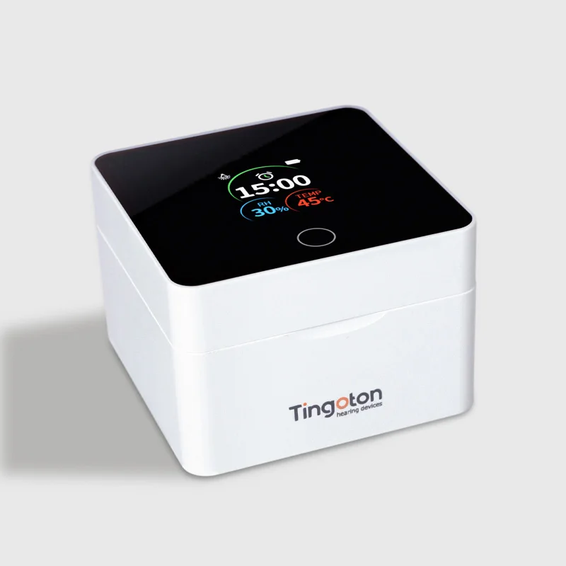 

UV Hearing Aid Dryer with LCD Screen Automatic Drying Sound Dehumidifier Dryer Heating Moisture Amplifier Accessory