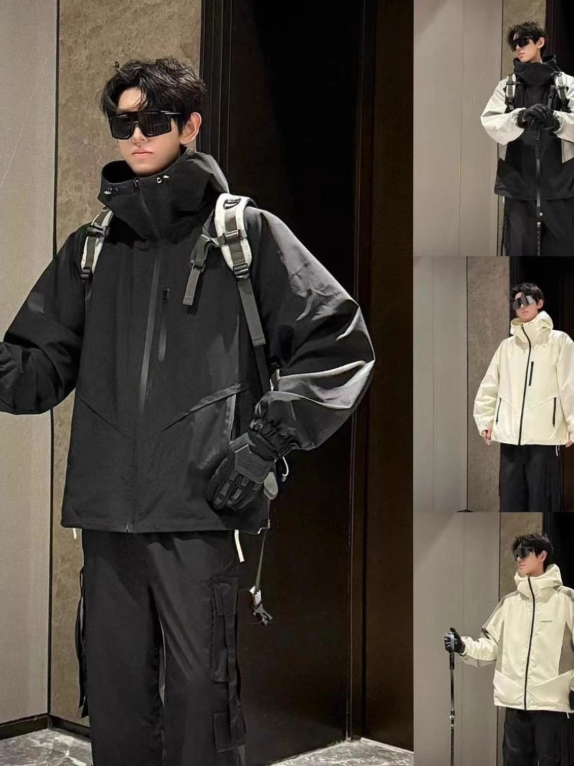 

Double-Sided Wear Men's Jaet Spring Autumn 2025 New Sle Outdoor Windproof Hooded Coat Student Faion Brand Matching Jaet