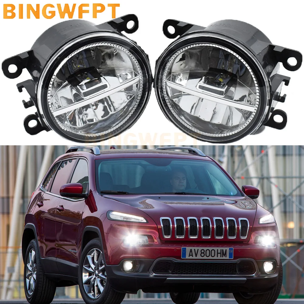 Car H11 LED Fog Lights Lamp DRL 12V Daytime Running Light Lamps for Jeep Cherokee KL 2015 2016 2017 2018