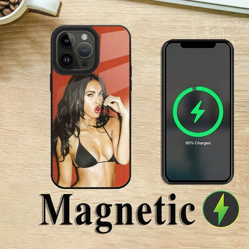 2000s Megan Fox Phone Case For iPhone 16,15,14,13,12,11,Plus,Pro,Max Mini Magsafe Magnetic Wireless Charging