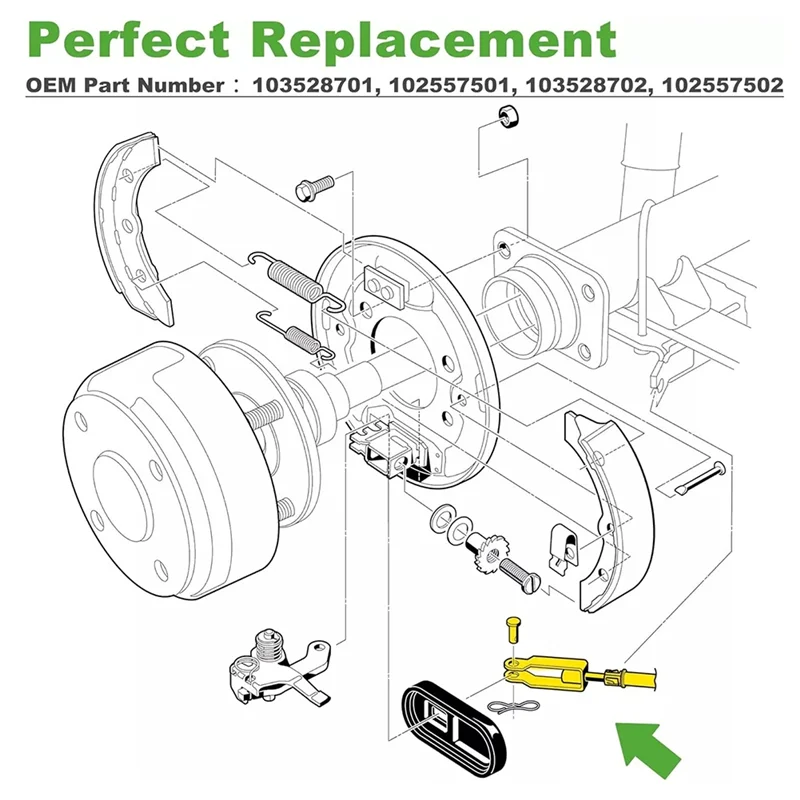 

AB96-2Pcs Golf Cart Brake Cables For Club Car Precedent 2008-2024 103528701 103528702