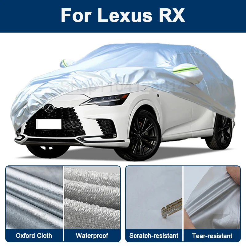 

Outdoor Full Car Cover For Lexus RX with Reflective Strips Waterproof Snowproof Dustproof UV Protection Auto Accessories