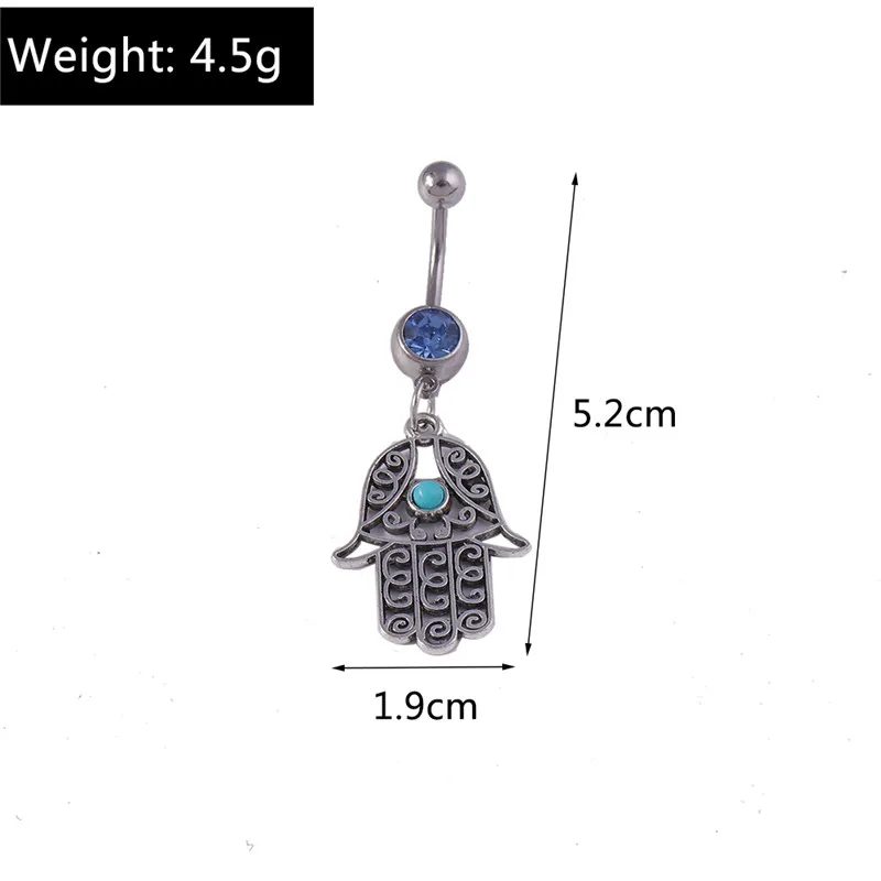Aihua Halloween Schädel Skelett Nabel Ring Chirurgenstahl Gothic Halloween Spinne Bauchnabel Ring Piercing Ombligo Körperschmuck – Detail 16