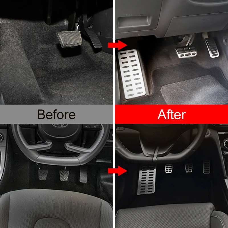 سيارة الفرامل الراحة القدم الدواسات غطاء لشركة هيونداي فيرنا سولاريس 2017 2018 2019 2020 2021 2022 الفولاذ المقاوم للصدأ عدم الانزلاق دواسة في MT