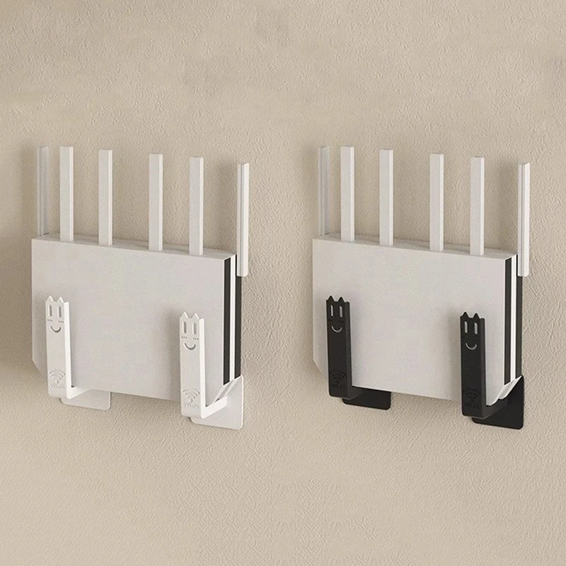 4PCS 라우터 보관 홀더 벽걸이형 셋톱박스 벽걸이 고정 장치 지지 브래킷 Wifi 배치 랙