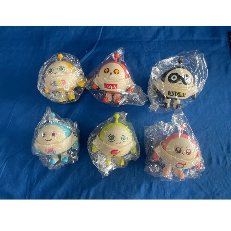 6 uds Eggy fiesta juego hecho a mano lindo huevo piel decoración modelo muñeca caja ciega muñeca Twist huevo juguete para regalo muñecas felices figura regalo