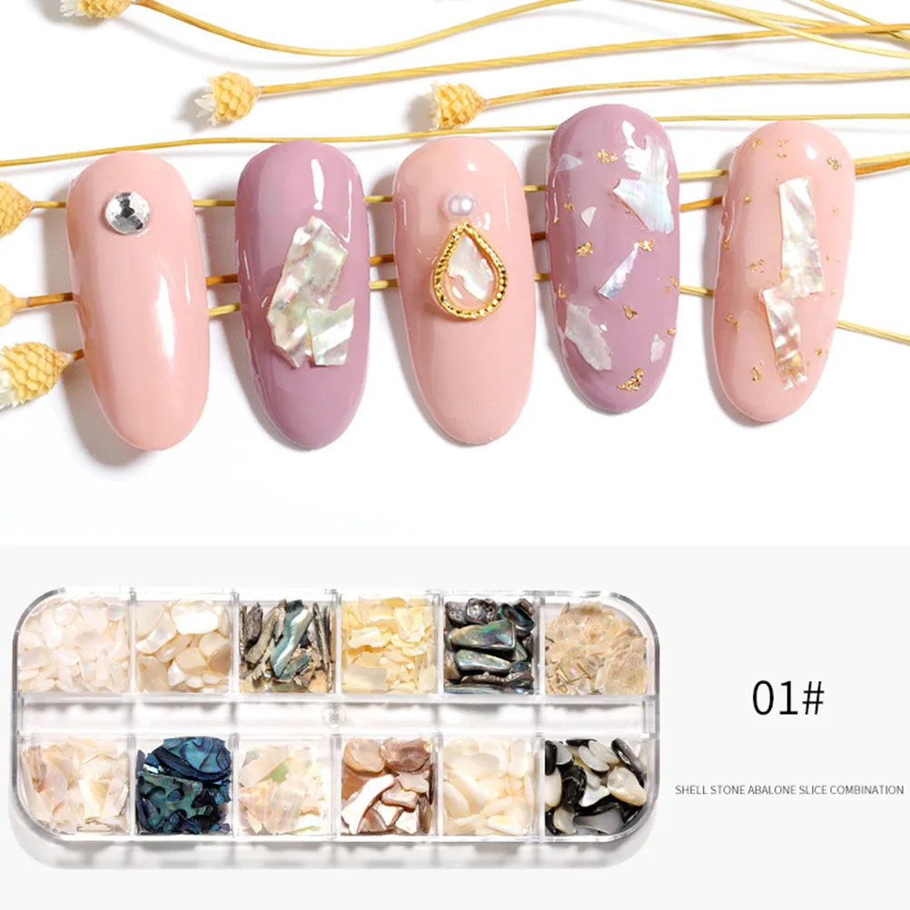 

1 Set Creative Nail Patches Delicate Manicure Stickers Nail Art Decals DIY Nail Ornaments for Women (Shell)