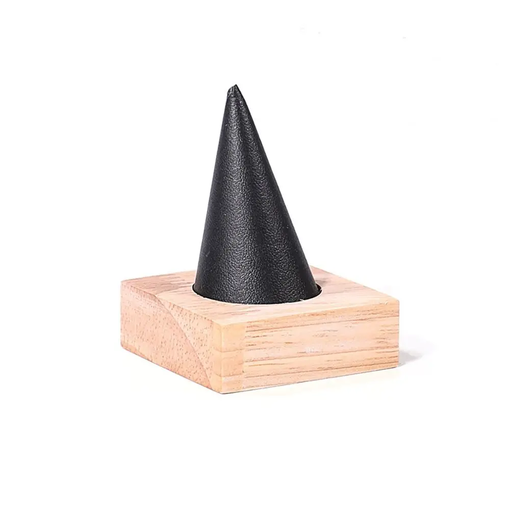 

Jewelry Display Cone Shape Rings Holder Storage Rack Multiple Size Flannelette Rings Display Stand Vintage Lightweight