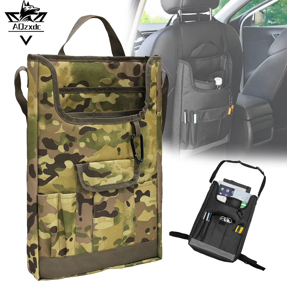 

Tactical Car Seat Back Organizer Portable Large Capacity Front Seat Car Organizers With Adjustable Strap Organizer For Car Truck