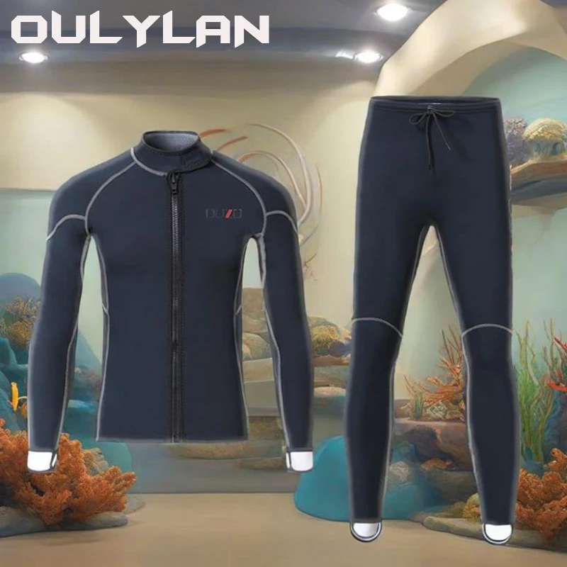

Oulylan 1.5MM Split Sunscreen Neoprene Diving Breathable Full Body Wetsuit Suit Warmth Comfort in Snorkeling