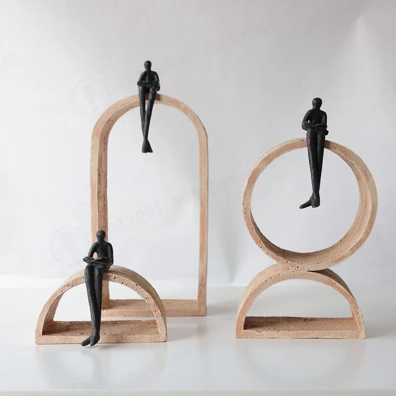 Modern Minimalist Geometric Arch Ornament for TV Cabinet & Bookcase