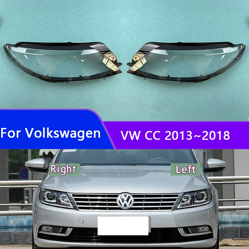 

For Volkswagen VW CC 2013~2018 Front Headlamp Transparent Cover Lamp Shade Headlight Shell Lampshade Lens Plexiglass