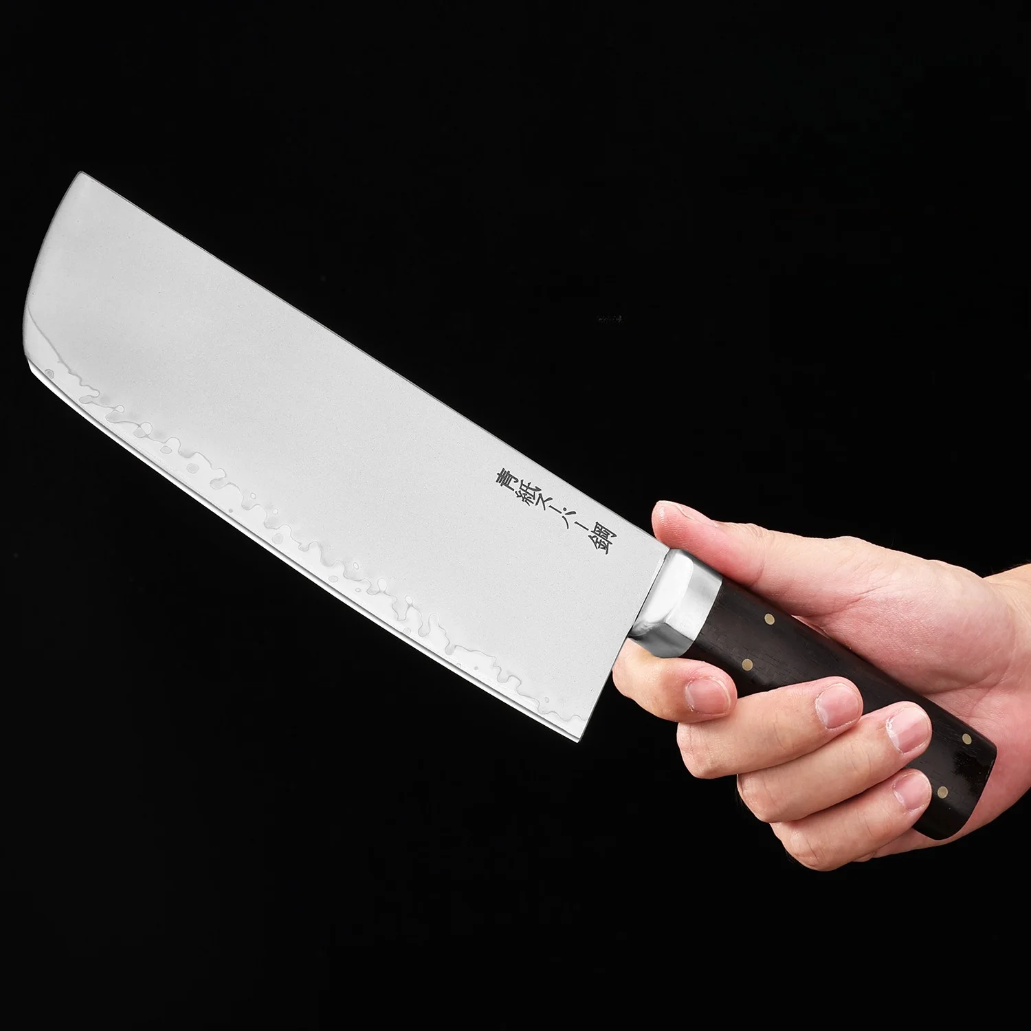 RHON 6.8inch Nakiri Knife 3layer Aogami Clad Steel Wooden Handle Japanese Chef's Kitchen Meat Slicing Vegetable Cutting Knives