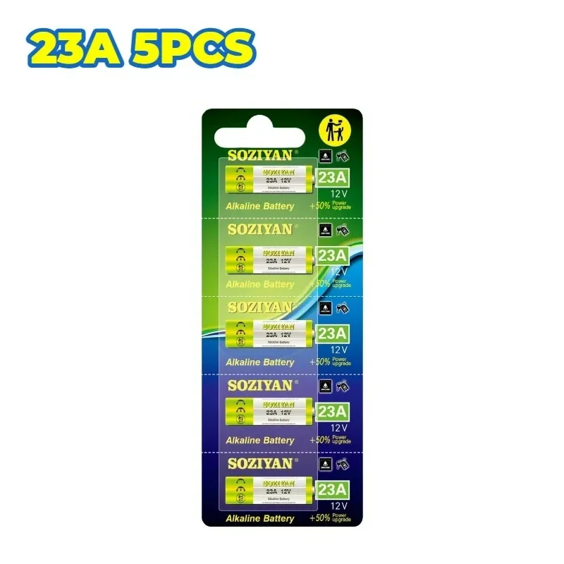 12V 23A Alkaline Battery, Long-Lasting for Doorbell, Remote Control, Toys, Universal Compatible with MN21, E23A, A23S, V23GA
