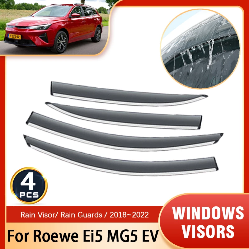 4x Szyby przednie do Roewe Ei5 MG5 EV MG EP Station Wagon 2018~2022 Akcesoria samochodowe Owiewki Owiewki Samochodowe Osłony bocznych szyb