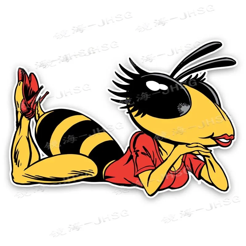 

Sexy and Beautiful Bee Car Sticker Automobiles Motorcycles Decorative High Quality KK Vinly Decal Scratches Waterproof PVC