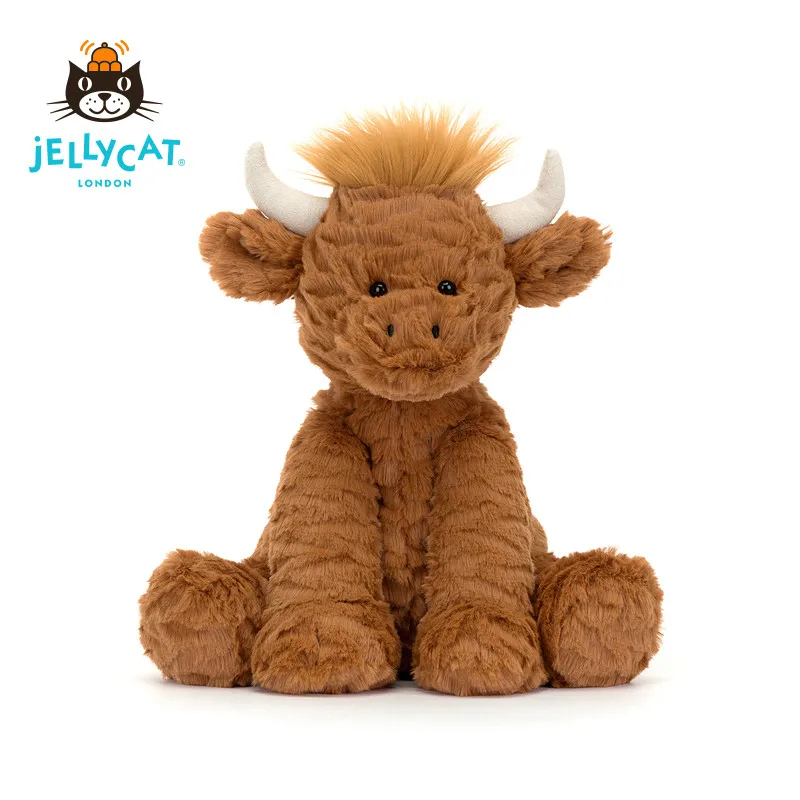 

Оригинальная плюшевая игрушка Jellycat из Великобритании: Волнистая корова Хайленд, супермягкая, уютная, милая, плюшевая кукла-обнимашка, успокаивающая игрушка для малышей, прекрасный подарок для детей и взрослых