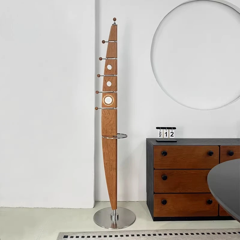 

Solid wood sailboat coat rack Home decoration Bauhaus single pole hanger Vertical shelf ornament