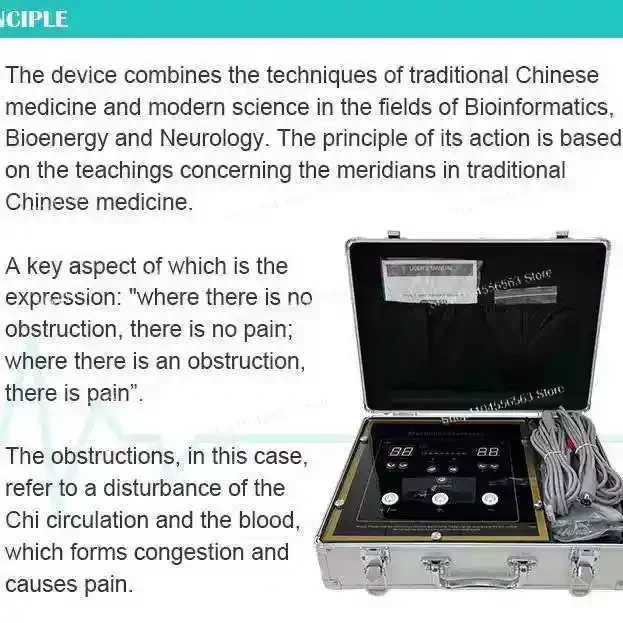 Bioenergy Massage Machine Russian/English Home Bioelectric Meridian Dredge Pulse Muscle Stimulator for Relaxation