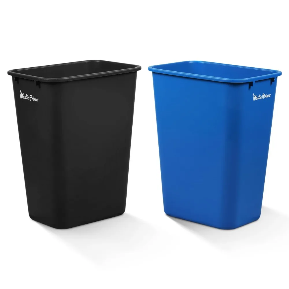 

Rectangular 10 Gallon Wastebasket for Kitchen Bathroom Office, 40 qt Garbage Can Fits Under Desk Cabinet Sink