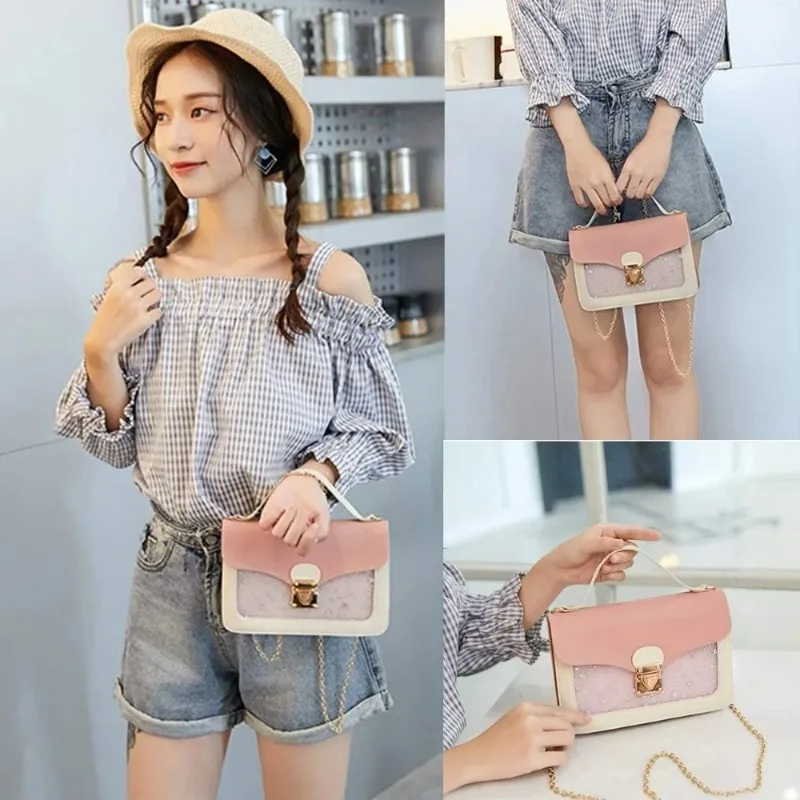 Crossbody-Tasche Kleine Einhorn-Umhängetasche für Mädchen Niedliche Handtasche mit Kette Messenger-Tasche für Teenager – Detail 6