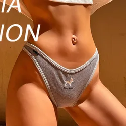SP&CITY Sports Threaded Cotton Thong Sexy Women's Underwear Summer Breathable Hip Lifting Fitness PantiesThin Seamless Briefs