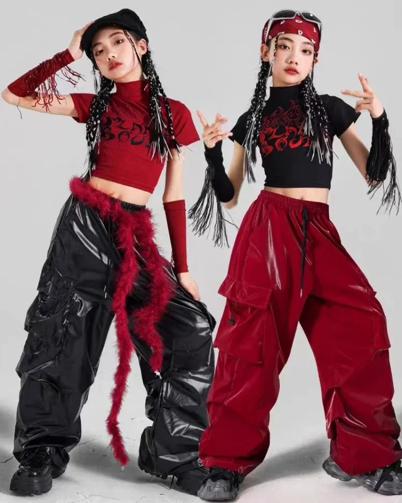 

Новые детские костюмы для джазовых тренировок, топы с бахромой, костюмы для джазовых танцев для девочек, детские костюмы для уличных танцев