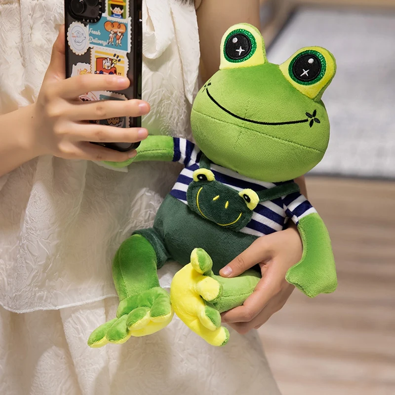 Soft Big Eyes Frog Plush Toy Stuffed Animal Lovely Cartoon Frogs Anime Doll Hug Pillow Christmas Birthday Gifts