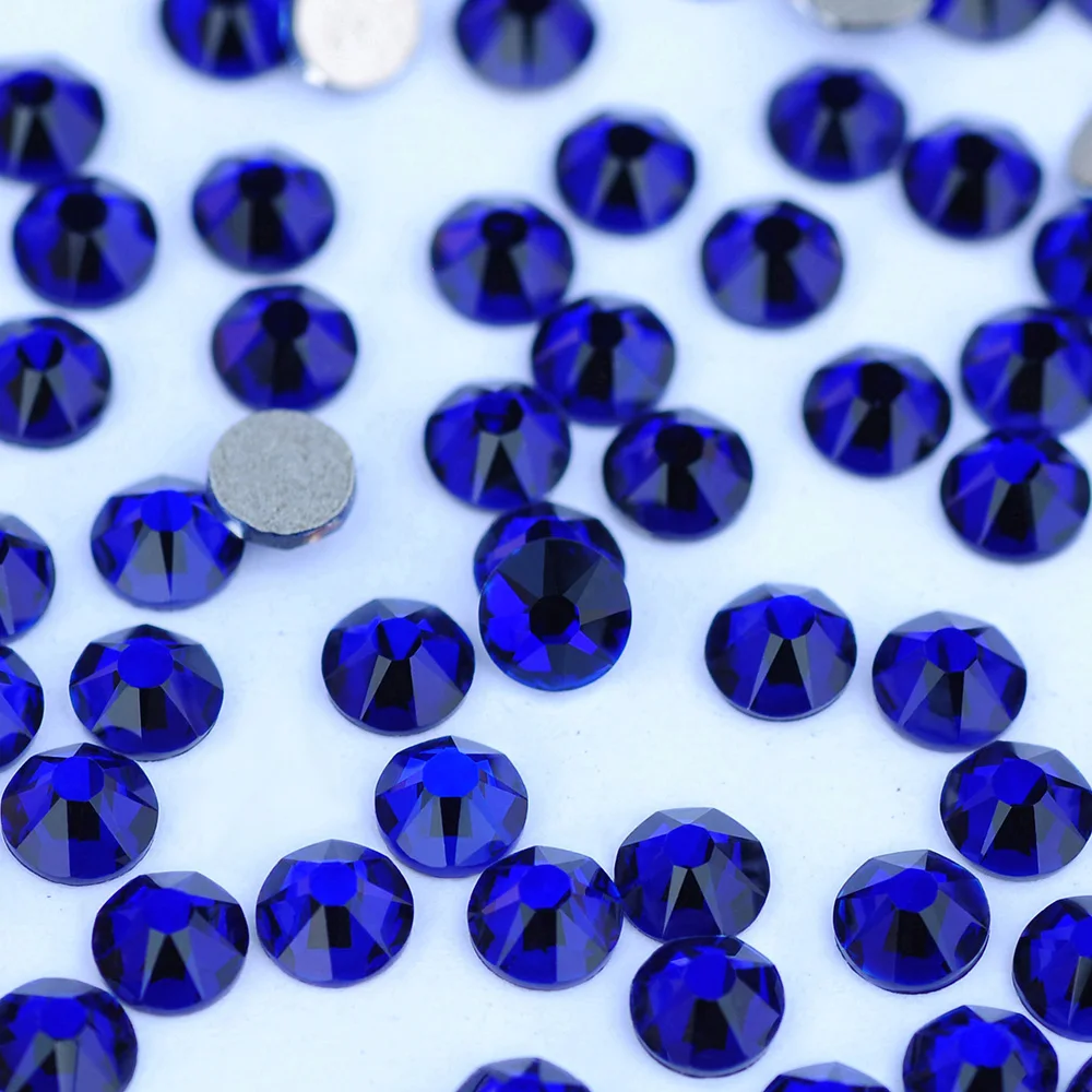PUBRILEX-Crystal 288 Stück Glas-Strass Nicht-Hotfix Flache Rückseite Strasssteine DIY Nagelkunst Handwerk Kleidungsdekoration 8 Große 8 Kleine 2088 – Detail 12