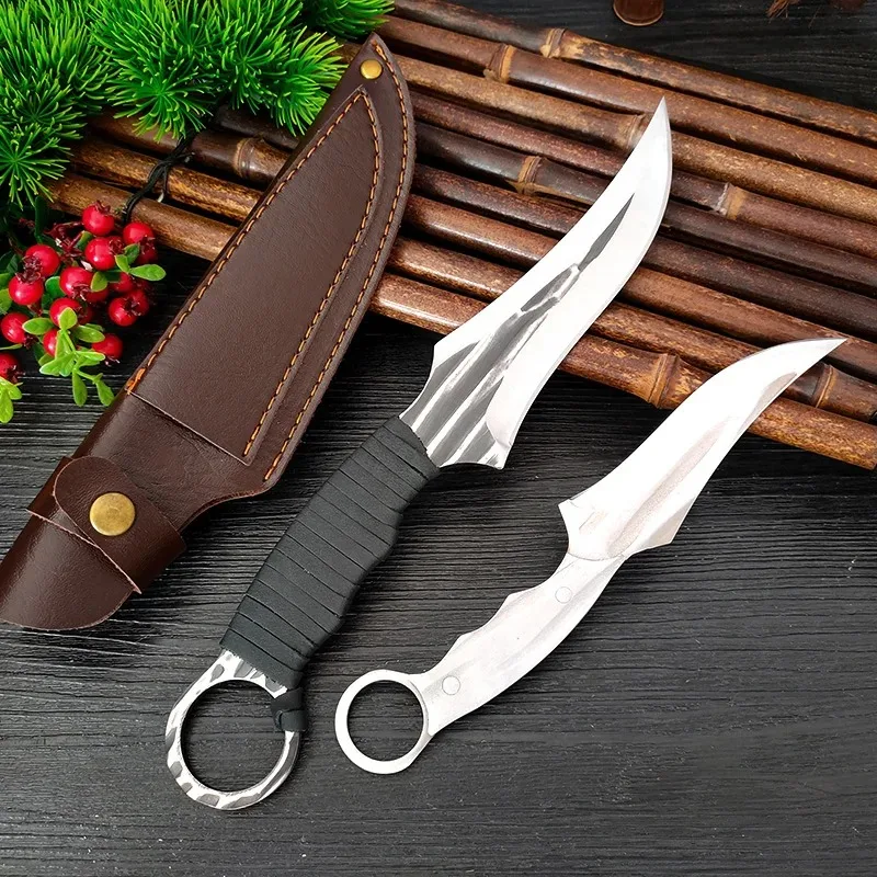 2PCS Stainless Steel Cleaver Knife Slicing Fish Meat Vegetables Kitchen Knives Chef Butcher Boning Cooking Knives Cutting Tools