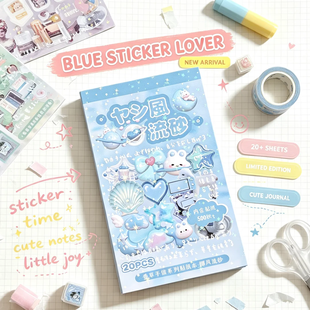 JCAC 20pcs/bag Button Nose Die-Cut Sticker Book, Vanilla Letters Series, Retro Food Aesthetic Journal Scrapbooking Stickers