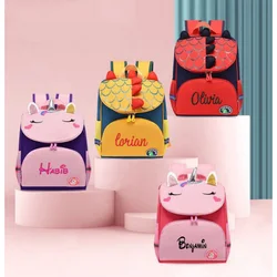 Personalized Embroidered Kids Backpack Dinosaur School Bags Toddler Children Back to School Backpack Book Bags Travel Backpack