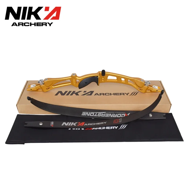 

1 компл. NIKA лук для стрельбы из лука, оборудование для стрельбы, изогнутый лук, новый выпуск ET-8 (правый) стояк и изогнутый лук C1 конечностей