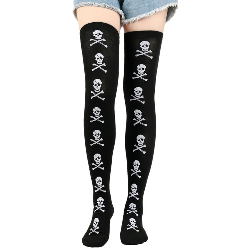 

Children's Girls Halloween Socks Bat Socks Festival Dress Up Props COS Makeup Ball Skull Head Long Socks