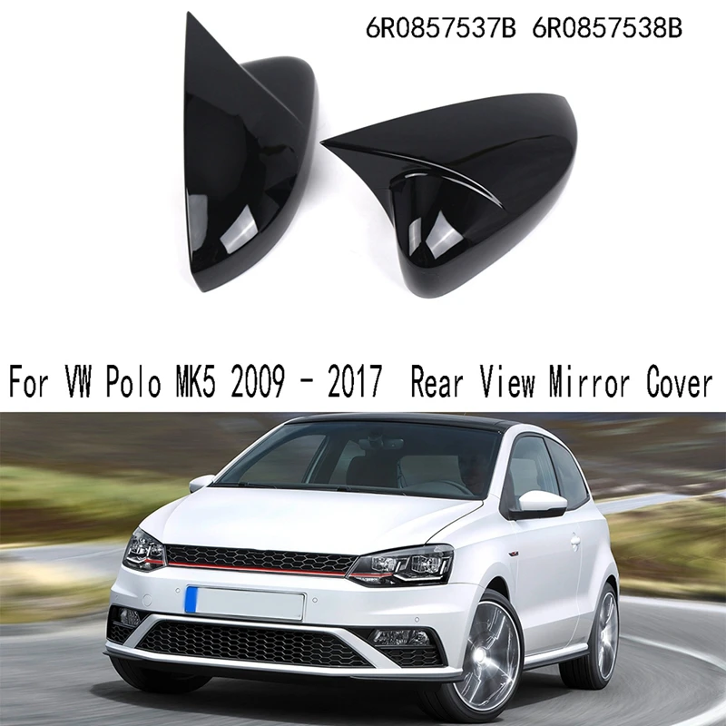 

Зеркальные крышки с боковыми крыльями в стиле Ox Horn для VW Polo MK5 2009 - 2017 крышка зеркала заднего вида 6R0857537B 6R0857538B