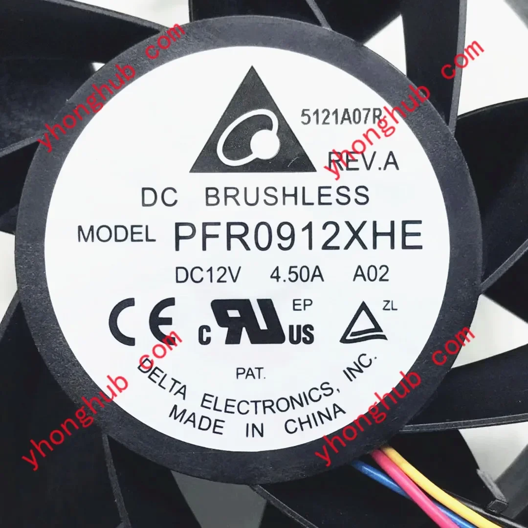 

Delta Electronics PFR0912XHE A02 DC 12 В 4,50 А 4-проводной 90x90x38 мм Вентилятор охлаждения сервера