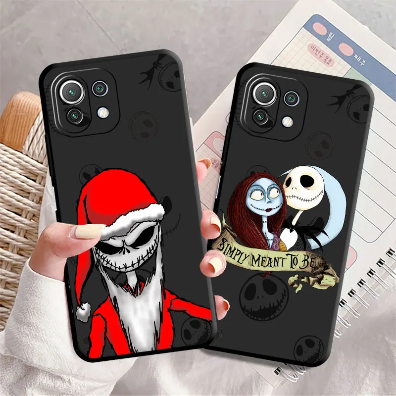 Jack Nightmare Skellington Case For Xiaomi Poco X3 NFC X5 X4 Pro 11 Lite 11T 10T 12 13 F3 F1 C40 M3 M4 M5 Soft Funda Phone Cover