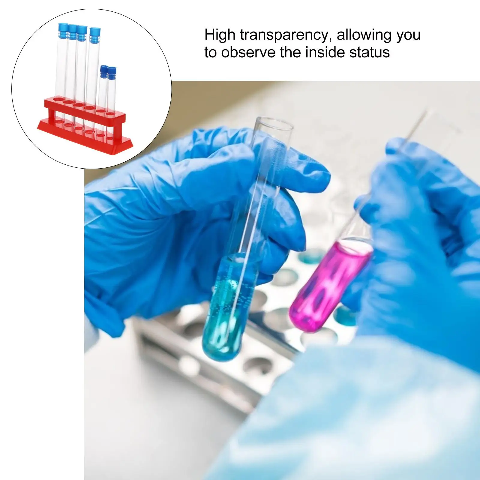 Test Tube Vases Station Stopper Container Racks Plastic Tubes with Holders Bracket Child