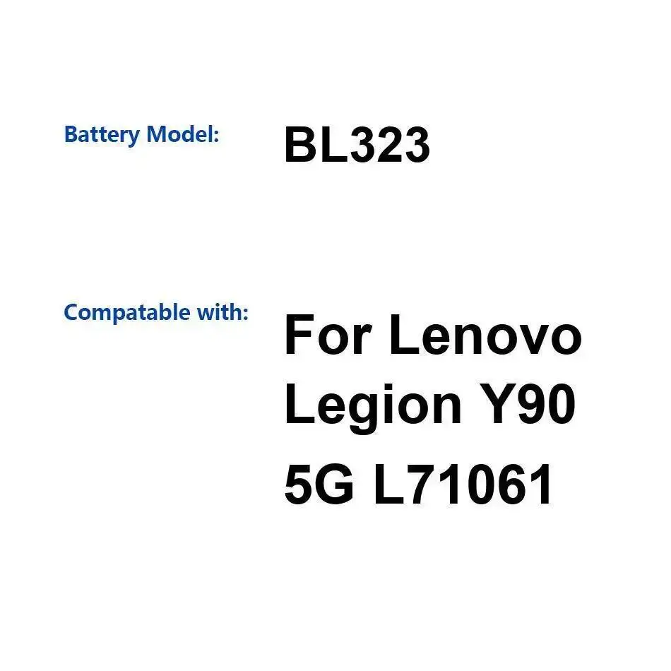

Экологически чистый 2800 мАч BL323 для Lenovo Legion Y90 5G L71061 Легкий аккумулятор для мобильного телефона