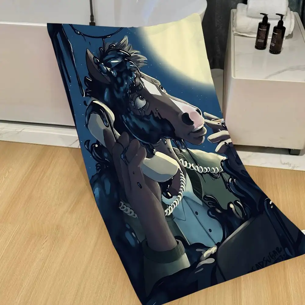 Anime B-BoJack H-Horsemans Microfiber Beach Towel Absorbent Quick dry Soft Yoga Swimming Resort Mountain Climbing Towel