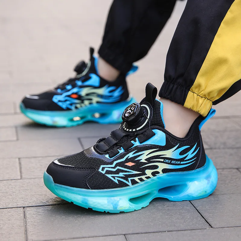 

Lightweight Children Sports Shoes Swivel Buckle Boys Sneakers Casual Leather Running Trainers Outdoor Kids Tennis Shoes Non Slip